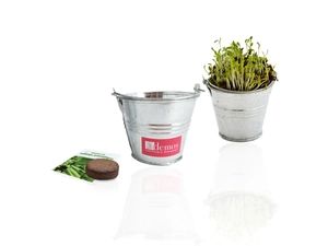 Kit de plantation avec pot en zinc - Diamètre 7 cm personnalisable