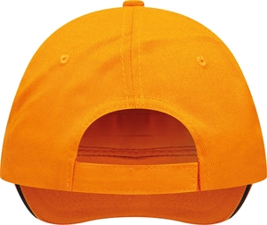 Casquette sandwich 6 segments avec visière colorée personnalisable