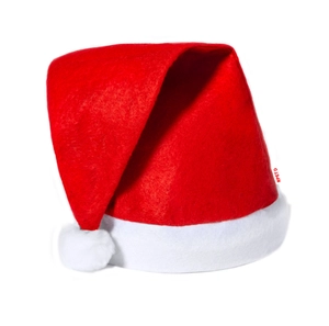 Bonnet de Noël en RPET avec pompon blanc personnalisable