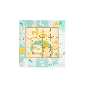 Assortiment de chocolat en forme de puzzle 12 pièces - chocolat blanc personnalisable