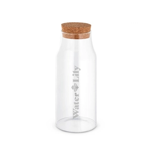 Bouteille en verre avec couvercle en liège - Carafe 800 ml personnalisable