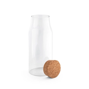 Bouteille en verre avec couvercle en liège - Carafe 800 ml personnalisable