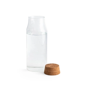 Bouteille en verre avec couvercle en liège - Carafe 800 ml personnalisable