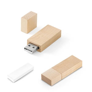 Clé USB à capuchon en bois - capacité jusqu'à 32GB personnalisable