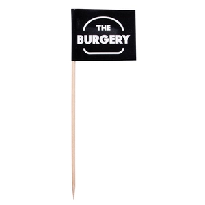 Pique pour hamburger de 15cm en bois personnalisable