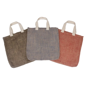 Sac de plage original en juca - jute et coton personnalisable