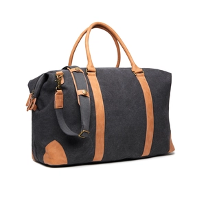 Sac de voyage élégant en toile recyclée certifié RCS - 47% en matière recyclée personnalisable