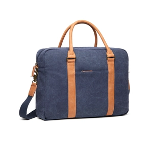 Sac pour ordinateur en toile recyclée certifié RCS - design épuré personnalisable