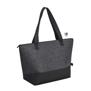 Sac zippé en feutrine et PET recyclé - sac shopping personnalisable