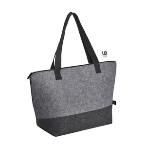 Sac zippé en feutrine et PET recyclé - sac shopping personnalisable