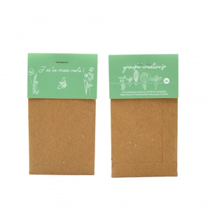 Sachet de graines kraft 70x125 mm Made in France personnalisable