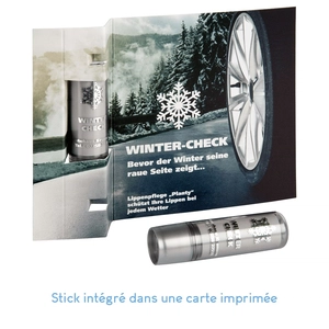 Stick à lèvre Fairtrade formule 100% d'origine végétale - certifié vegan personnalisable