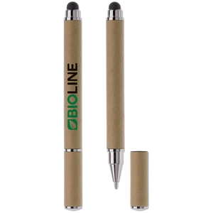 Stylo stylet en papier recyclé avec capuchon personnalisable