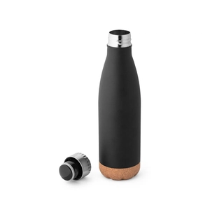 Thermos 560mL en acier inox avec base en liège - Gourde isotherme personnalisable