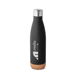 Thermos 560mL en acier inox avec base en liège - Gourde isotherme personnalisable