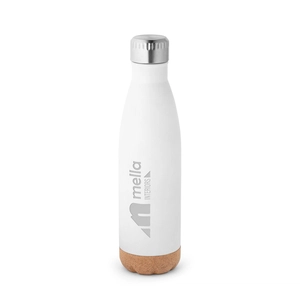 Thermos 560mL en acier inox avec base en liège - Gourde isotherme personnalisable