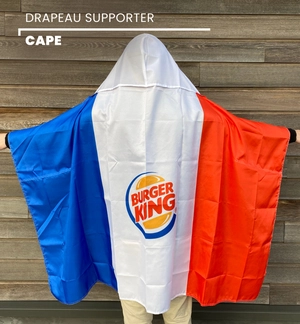 Cap de supporter avec capuche et manches  - Drapeau supporter personnalisable