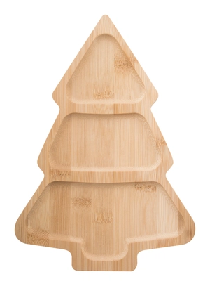 Assiette apéro en bambou en forme de sapin. personnalisable