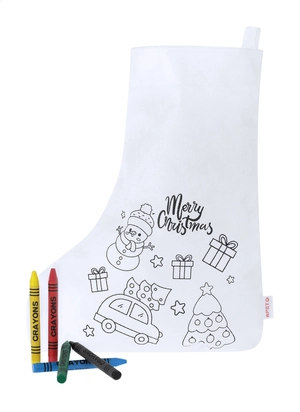 Chaussette à colorier - motifs de Noël personnalisable