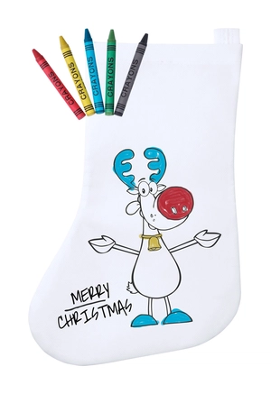 Chaussette de Noël à colorier 80gr/m2 personnalisable