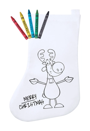 Chaussette de Noël à colorier 80gr/m2 personnalisable