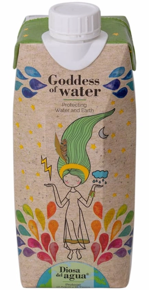 Eau en carton Goddess of Water - 3 capacités au choix personnalisable