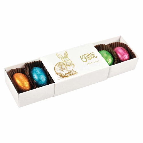 image du produit Boîte de chocolats au lait de Pâques personnalisable