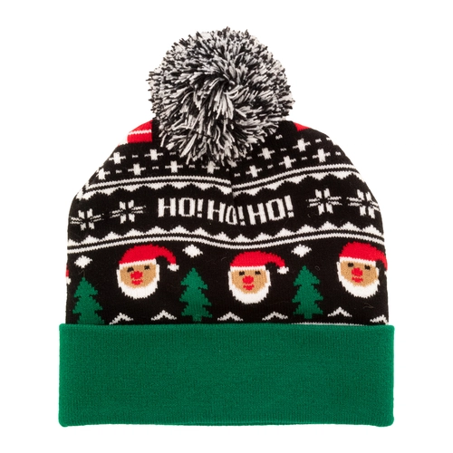 image du produit Bonnet de Noël tricoté avec pompon