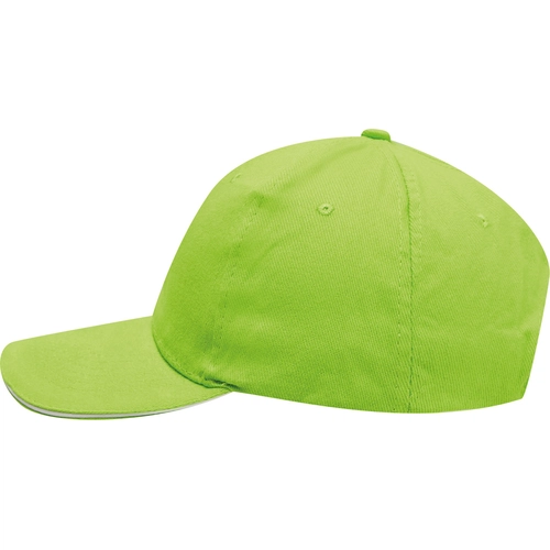 image du produit Casquette sandwich 6 segments avec visière colorée