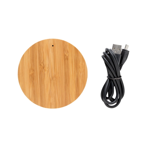 image du produit Chargeur à induction en bambou et tissu 5W - câble inclus