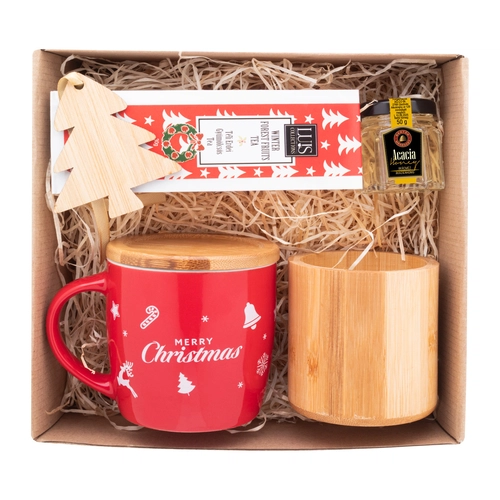 image du produit Coffret cadeau thé avec mug - idéal pour Noël