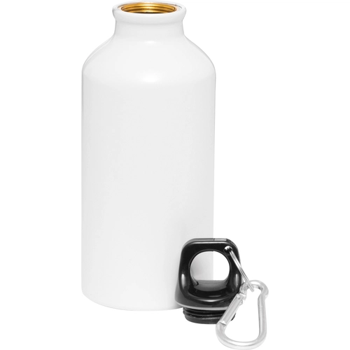 image du produit Gourde en aluminium avec mousqueton 400 ml - poignée plastique