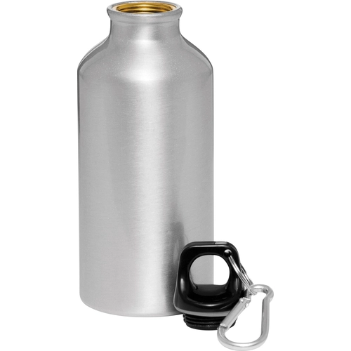 image du produit Gourde en aluminium avec mousqueton 400 ml - poignée plastique