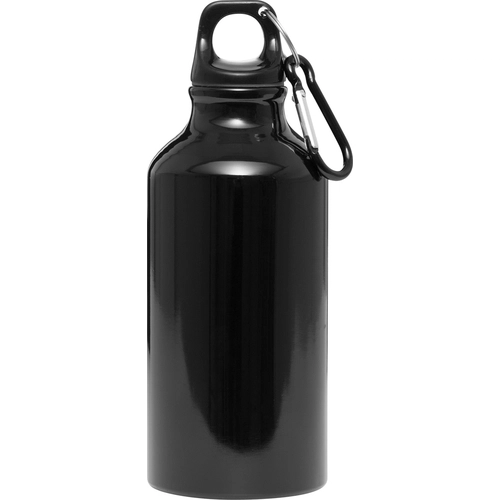 image du produit Gourde en aluminium avec mousqueton 400 ml - poignée plastique