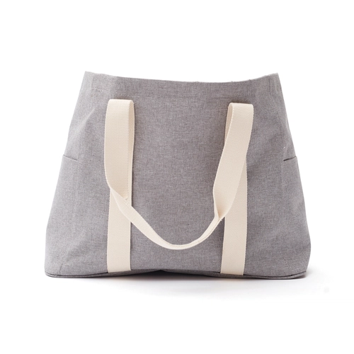 image du produit Sac de plage élégant - détails en coton et imitation cuir