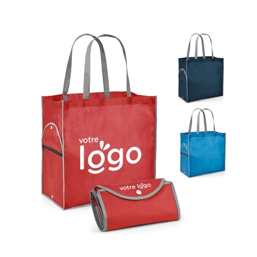 image du produit Sac pliable PERTINA en non tissé - avec anses 65 cm