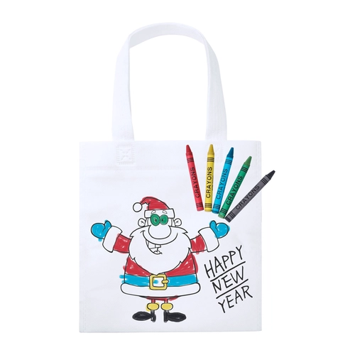 image du produit Sac shopping à colorier 80gr/m2 avec 5 crayons de couleurs