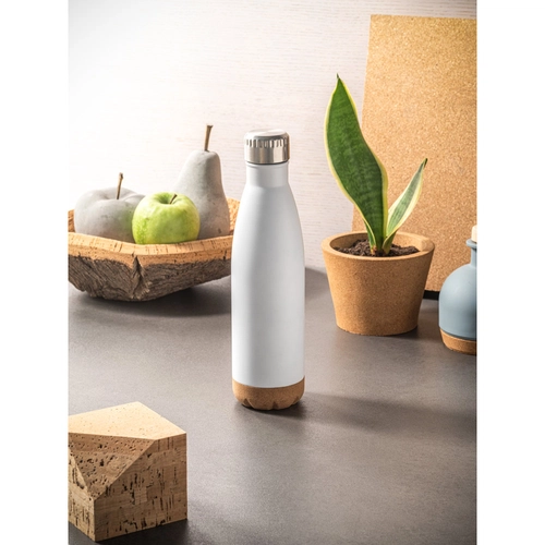 image du produit Thermos 560mL en acier inox avec base en liège - Gourde isotherme