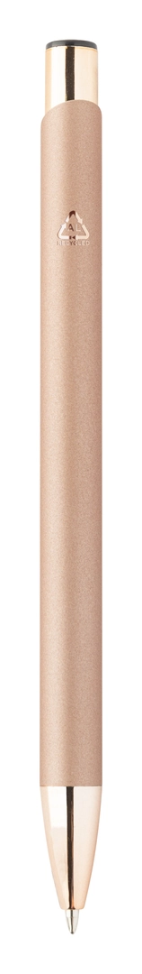 Stylo à bille en aluminium recyclé avec finition caoutchoutée personnalisable