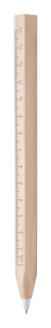 Stylo à bille en bois avec règle 14 cm BURNHAM personnalisable