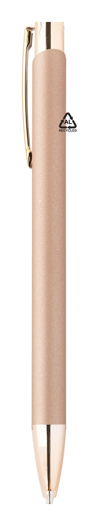 Stylo à bille en aluminium recyclé avec finition caoutchoutée personnalisable