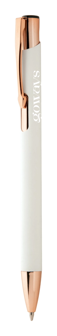 Stylo à bille en aluminium recyclé avec finition caoutchoutée