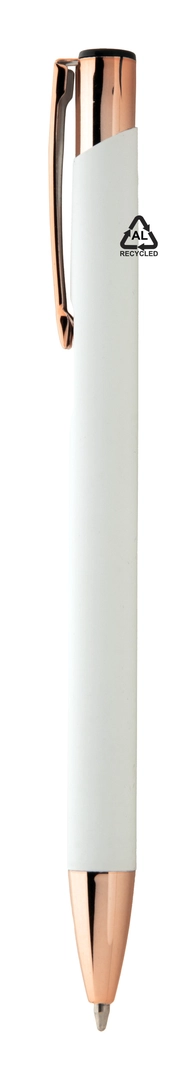 Stylo à bille en aluminium recyclé avec finition caoutchoutée personnalisable