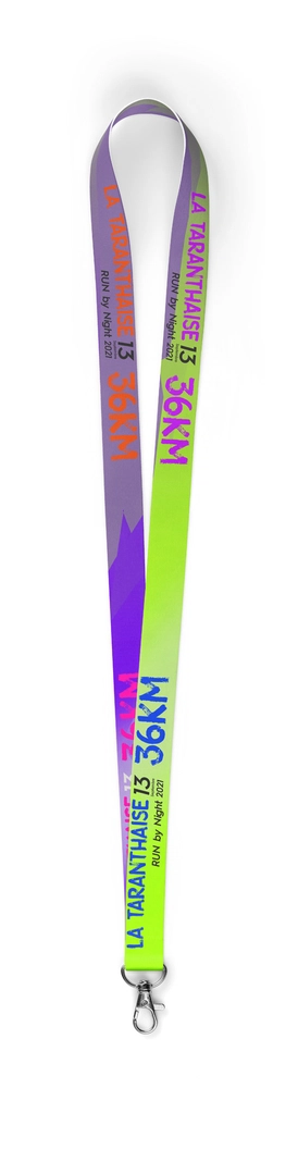 Lanyard sublimé polyester personnalisable