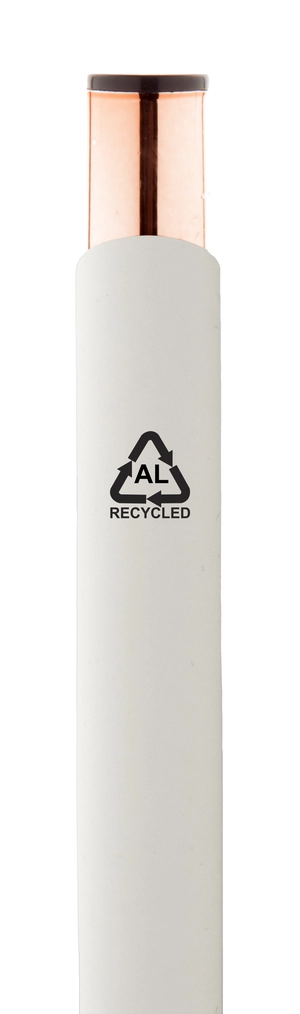 Stylo à bille en aluminium recyclé avec finition caoutchoutée personnalisable