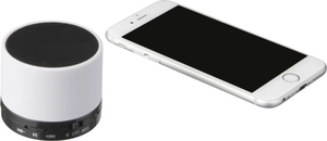 Enceinte Bluetooth cylindrique avec revêtement gomme personnalisable