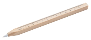 Stylo à bille en bois avec règle 14 cm BURNHAM personnalisable