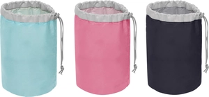 Trousse de toilette en nylon avec cordon de serrage personnalisable