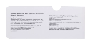 Chewing gum sans sucre - fabrication europe 6 pcs personnalisable