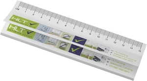 Notes autocollantes recyclées Sticky-Mate® avec règle imprimée 15 cms personnalisable